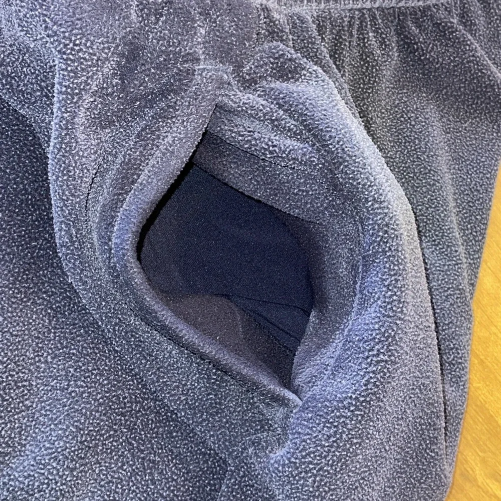 Yeezy Gap Sweatpants Men Large Navy Blue Fleece‎ Pockets Zip Ankle Elastic Waist
